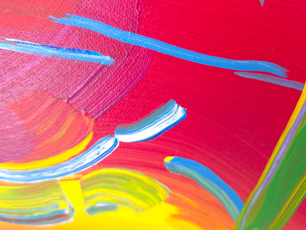 Peter Max Original Sunset Reeds II 1997 Signed Acrylic on Canvas Painting
