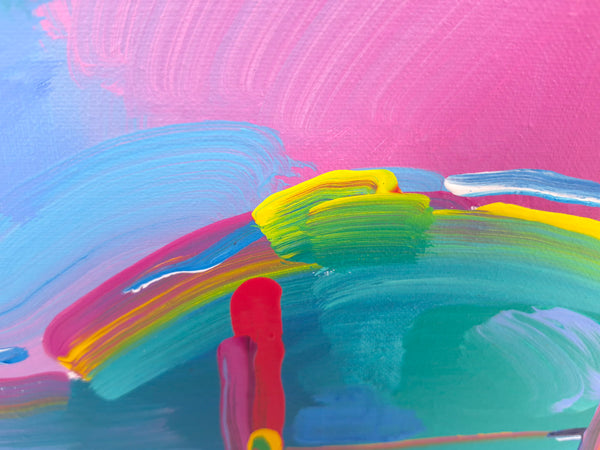 Peter Max Original Sunset Reeds I 1997 Signed Acrylic on Canvas Painting