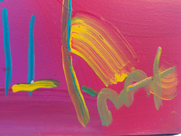 Peter Max Original Sunset Reeds I 1997 Signed Acrylic on Canvas Painting