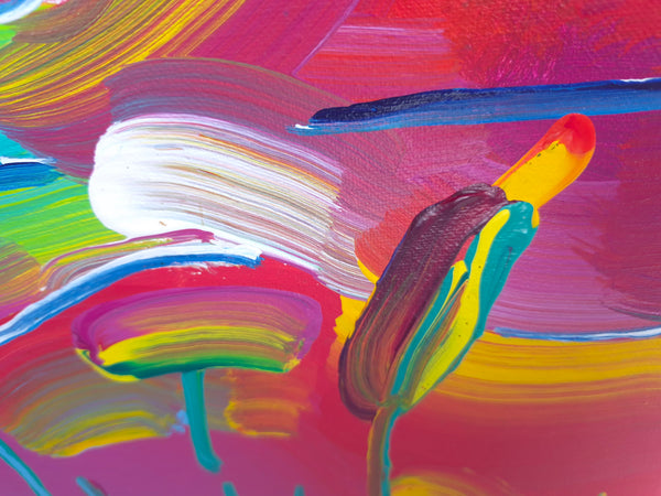 Peter Max Original Sunset Reeds I 1997 Signed Acrylic on Canvas Painting