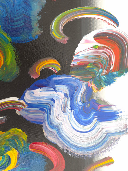 Peter Max, "Roseville Profile" Original 1998 Acrylic on Canvas