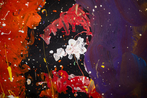 Denny Dent Reverse Hendrix Large 69” Original Painting