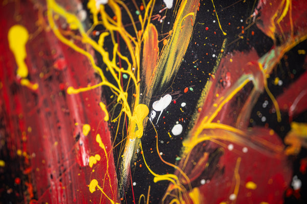 Denny Dent Reverse Hendrix Large 69” Original Painting