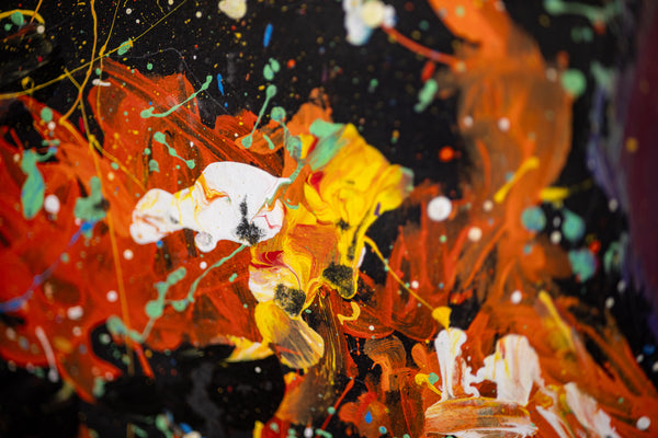 Denny Dent Reverse Hendrix Large 69” Original Painting