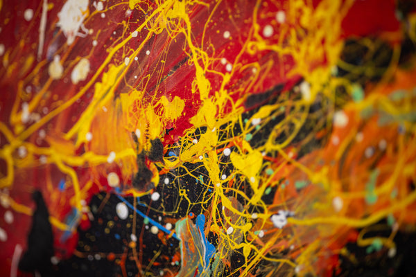 Denny Dent Reverse Hendrix Large 69” Original Painting