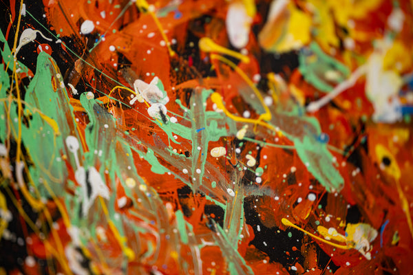 Denny Dent Reverse Hendrix Large 69” Original Painting