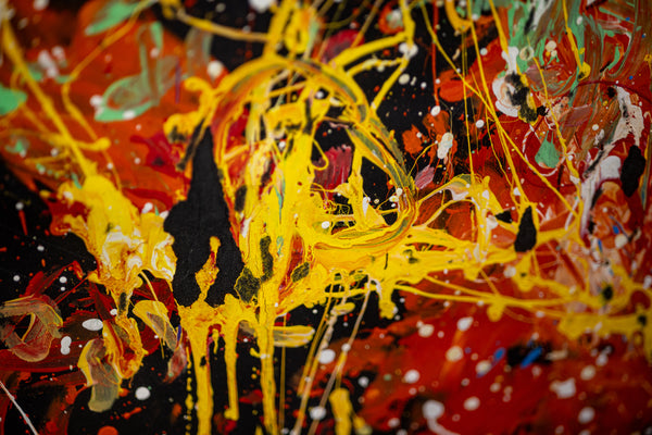 Denny Dent Reverse Hendrix Large 69” Original Painting