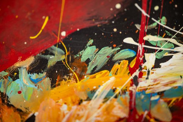 Denny Dent Reverse Hendrix Large 69” Original Painting
