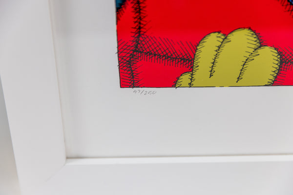 KAWS Untitled Red Image From the Urge Series Signed Limited Edition Screenprint