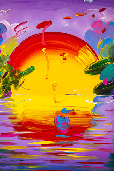 Peter Max Better World Large 40" x 30" Original Painting with Signature, Studio Number and Documentation