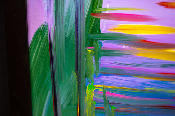 Peter Max Better World Large 40" x 30" Original Painting with Signature, Studio Number and Documentation