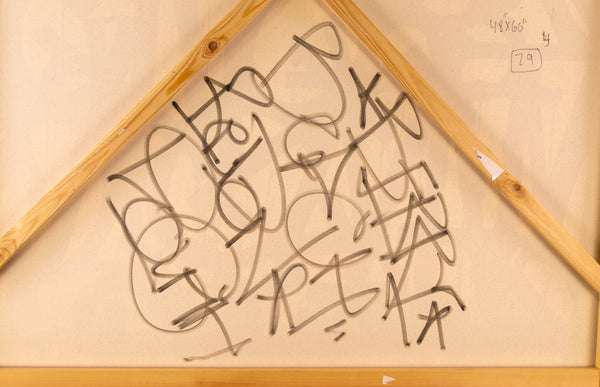 RETNA Original Painting 60" x 48" w/ Original Gallery Sale Label and COA, 125k Gallery Retail