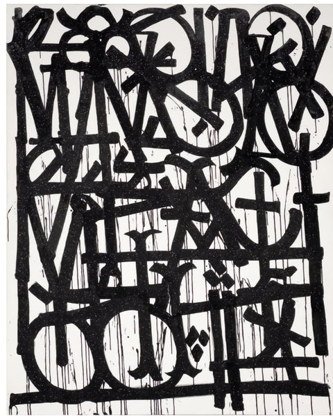 RETNA, original oil and crystalline painting signed on verso and accompanied by a certificate of authenticity.
