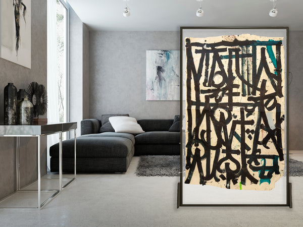 RETNA, Large 6' Dual Sided Original Acrylic Painting w Studio COA