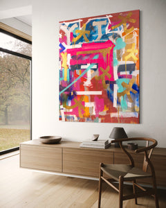 RETNA Original Painting 60x48 w/Original Gallery Label Showing 125k Retail - COA