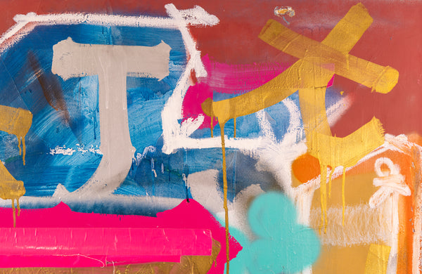 RETNA Original Painting 60x48 w/Original Gallery Label Showing 125k Retail - COA