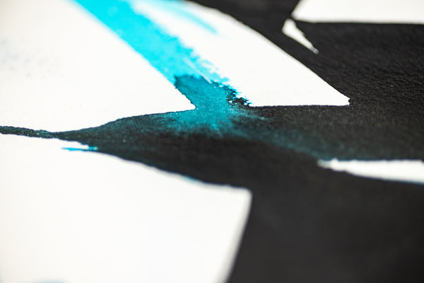 RETNA Original Painting Untitled Blue and Black Watercolor Graphite Abstract w COA