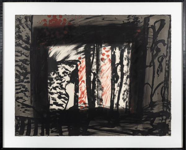 Howard Hodgkin's "Sand (Heenk 70)", is a hand-colored lithograph from the edition of 50 that fuses bold abstraction with emotional memory.