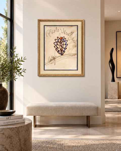 Dale Chihuly, Picolo Venetian, Drawing Signed Original 30x22 Inch Painting