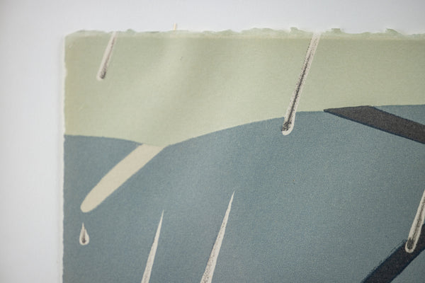 Alex Katz Blue Umbrella 1978 Signed Color Lithograph Edition of 120