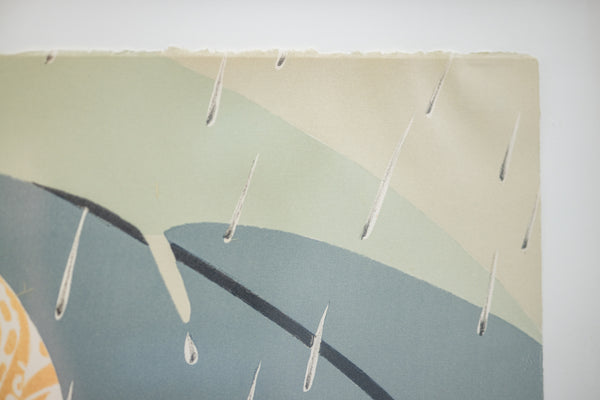 Alex Katz Blue Umbrella 1978 Signed Color Lithograph Edition of 120