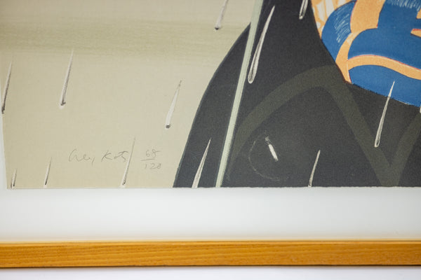 Alex Katz Blue Umbrella 1978 Signed Color Lithograph Edition of 120