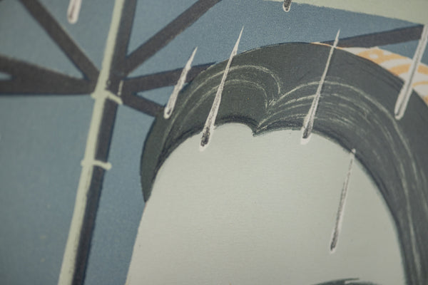 Alex Katz Blue Umbrella 1978 Signed Color Lithograph Edition of 120