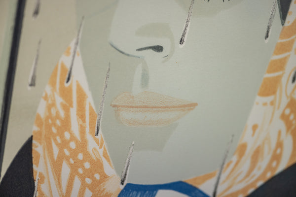 Alex Katz Blue Umbrella 1978 Signed Color Lithograph Edition of 120