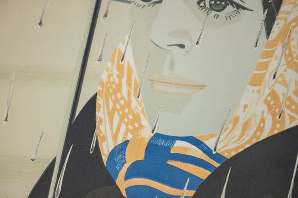 Alex Katz Blue Umbrella 1978 Signed Color Lithograph Edition of 120