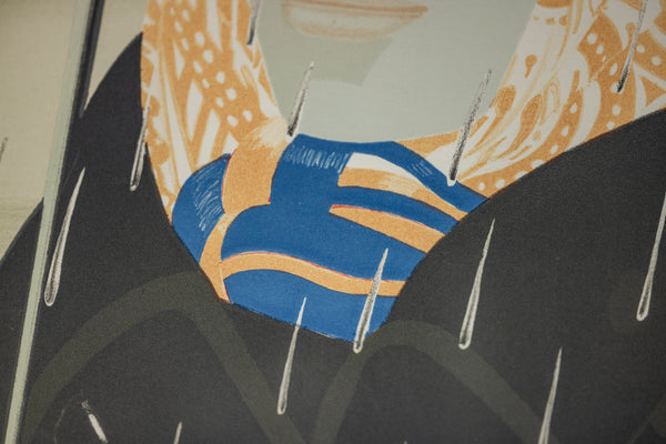 Alex Katz Blue Umbrella 1978 Signed Color Lithograph Edition of 120