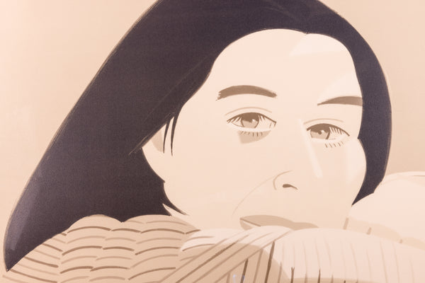 Alex Katz Striped Jacket Signed Color Lithograph Contemporary Art