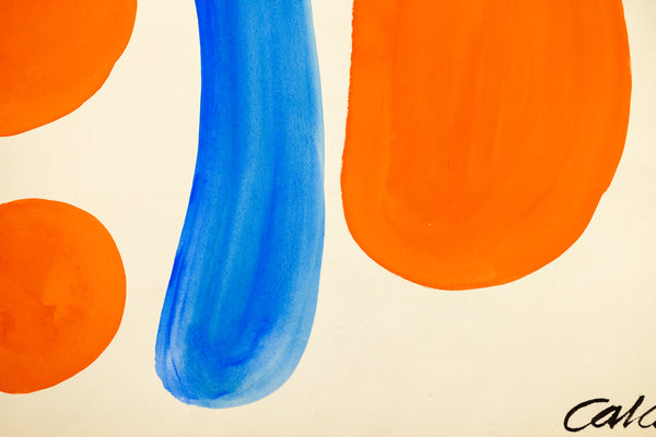 Fair Play (1968) by Alexander Calder is a vibrant gouache and ink on paper measuring 30.75 x 22.75 inches