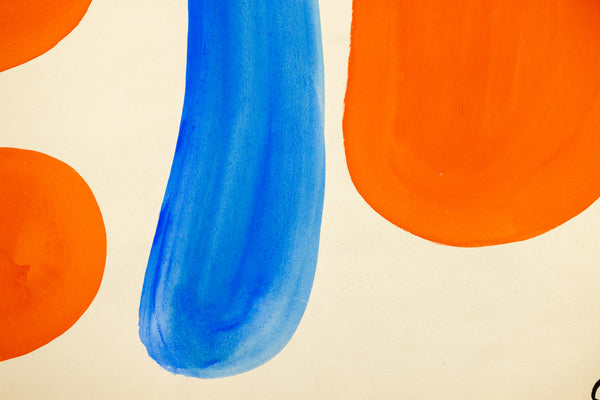 Fair Play (1968) by Alexander Calder is a vibrant gouache and ink on paper measuring 30.75 x 22.75 inches