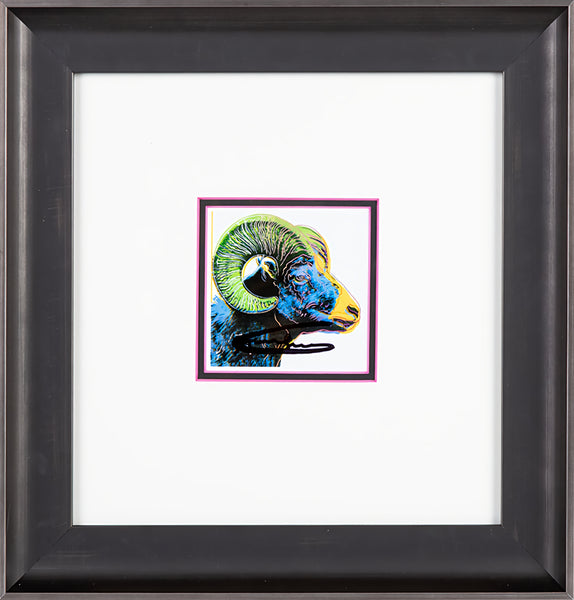 Andy Warhol, Big Horn Ram (FS302), Hand Signed Endangered Species Gallery Invitation