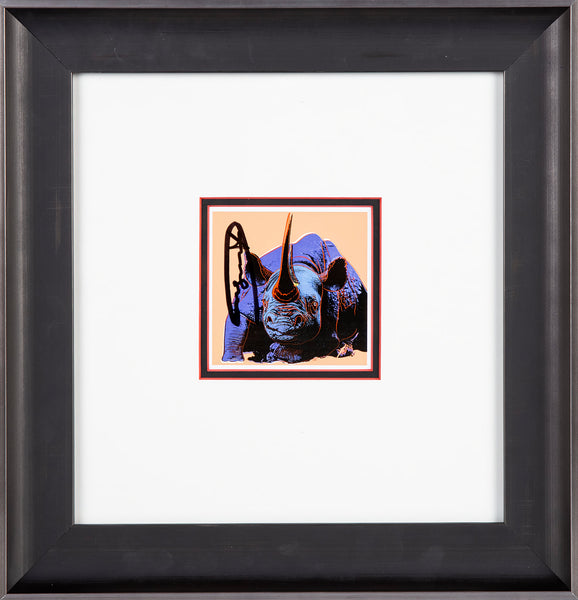 Andy Warhol, Black Rhinoceros, Endangered Species FS301 Announcement Signed
