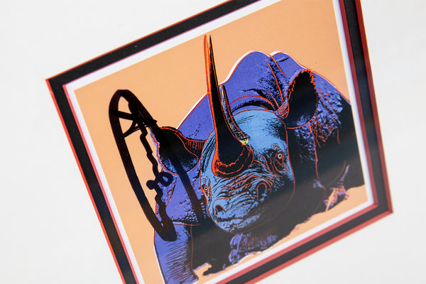 Andy Warhol, Black Rhinoceros, Endangered Species FS301 Announcement Signed