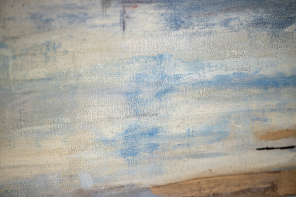 Anne Packard Provincetown Shoreline as Seen From the Harbor 1976 Signed Original Oil on Canvas Painting