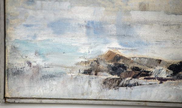 Anne Packard Provincetown Shoreline as Seen From the Harbor 1976 Signed Original Oil on Canvas Painting