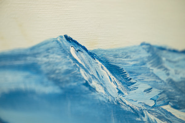 Original 1983 Bob Ross oil painting (18x24) featuring a serene mountain and lake landscape in his signature wet-on-wet style, signed and authenticated