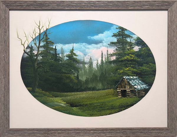 Bob Ross Episode Painting Little Home in the Meadow Season 24, Episode 4 Original w/ Bob Ross Inc COA