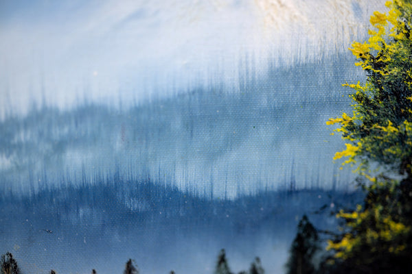 Bob Ross Authentic Signed Original Painting 1981 Morning Mist