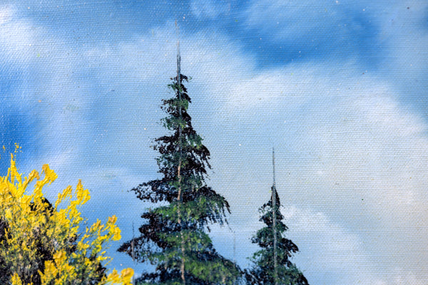 Bob Ross Authentic Signed Original Painting 1981 Morning Mist