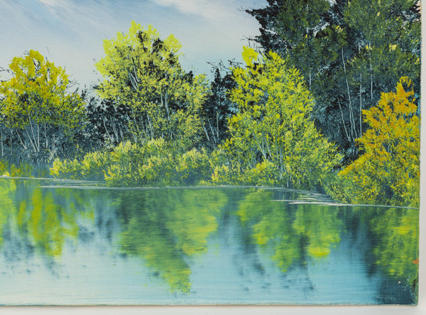 Bob Ross Painting Majestic Peaks 18x24 Signed Mountain Landscape w/ Bob Ross Inc COA