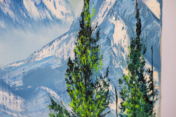 Bob Ross Original Painting Signed 24x18 Canvas w/ Bob Ross Inc COA