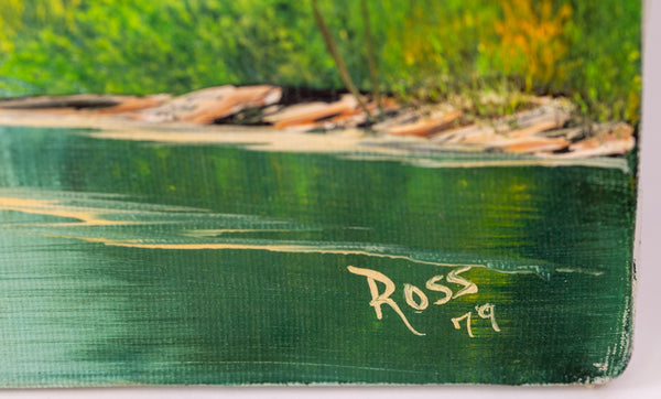 Bob Ross Original Painting Signed 24x18 Canvas w/ Bob Ross Inc COA