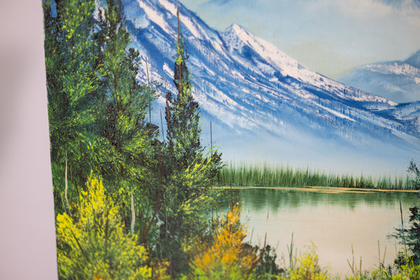 Bob Ross Original Painting Signed 24x18 Canvas w/ Bob Ross Inc COA