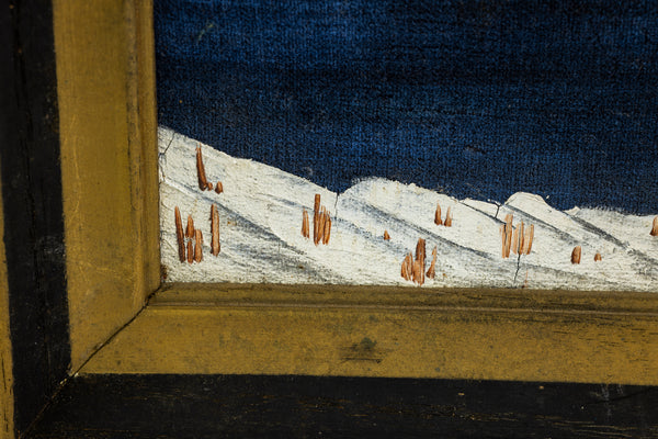 Bob Ross original 7x5 inch oil on velvet painting depicting Northern Lights, Signed and dated, with certificate of authenticity from Bob Ross Inc.
