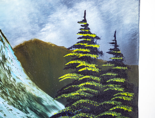 Bob Ross Signed On-Air Original Painting A Pretty Autumn Day from Season 24 Episode 5 of The Joy of Painting w/ COA