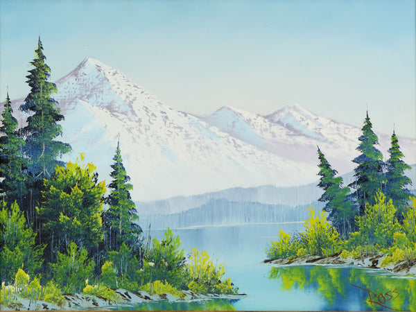 Bob Ross Painting Signed Original Oil on 18x24 Canvas w/ Bob Ross Inc COA