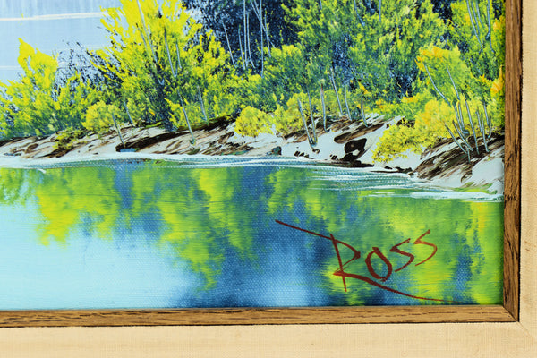 Bob Ross Painting Signed Original Oil on 18x24 Canvas w/ Bob Ross Inc COA